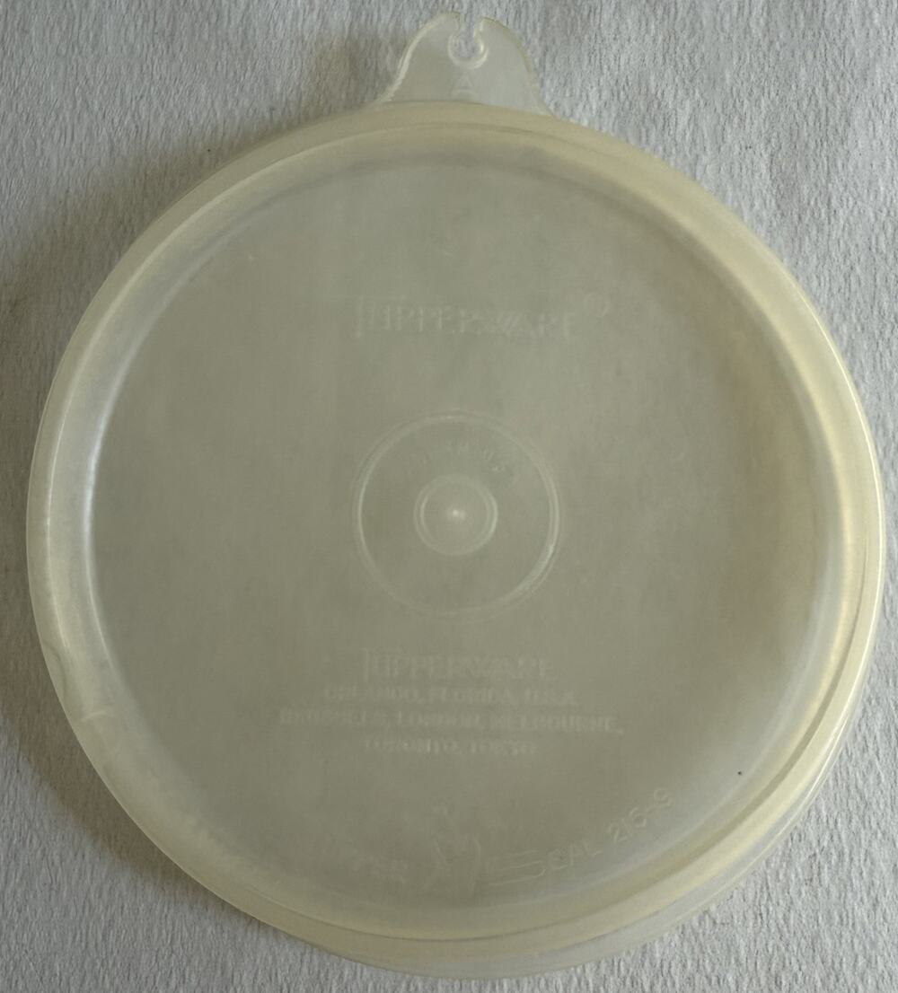 Lot Of 3 Vintage Tupperware Seal Clear Replacement Lids #215 A Tab